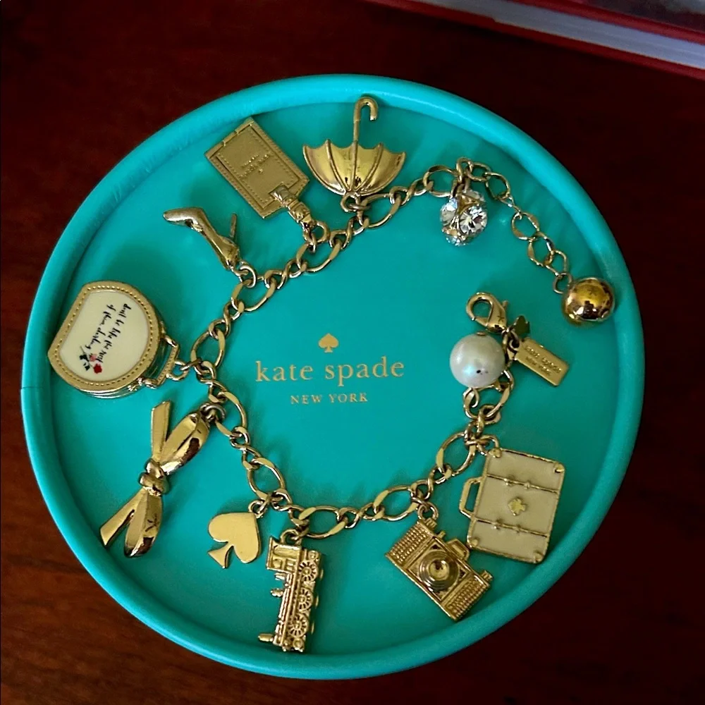 Kate Spade gold charm bracelet - Picture 1 of 5